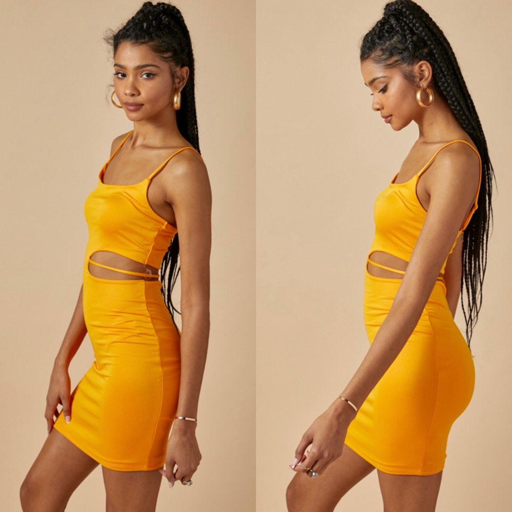 Cut out mini fitted dress night out club wear - Picture 6 of 9